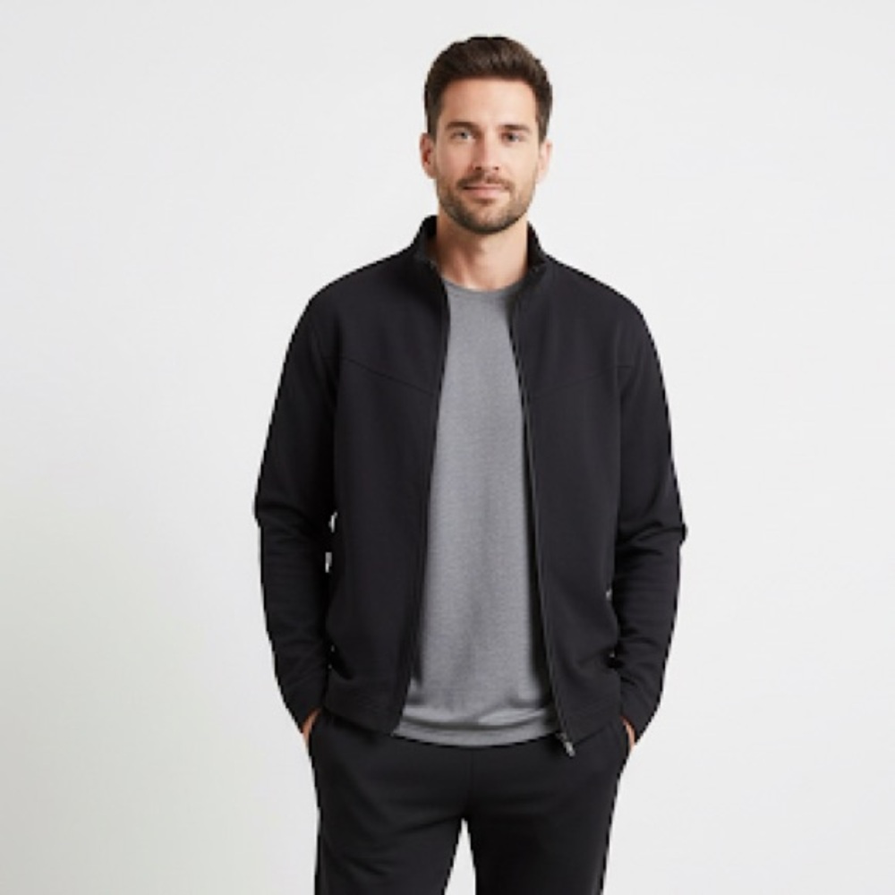 Lululemon Sz L Black Full Zip Casual Relaxed Outdoor Sweater Jacket